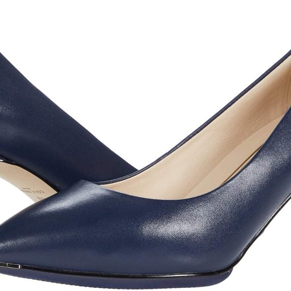 Cole Haan Grand Ambition Pump Marine Blue Leather - Picture 1 of 10